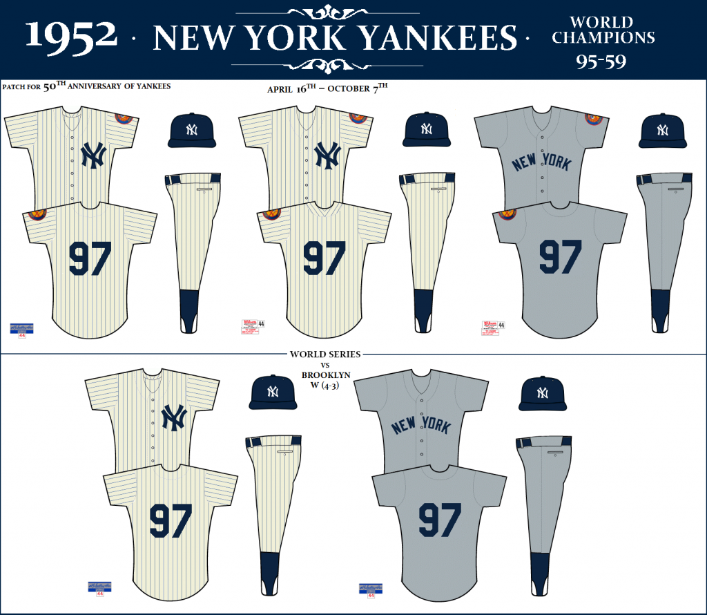 THE NEW YORK YANKEES UNIFORM DATABASE 19401959